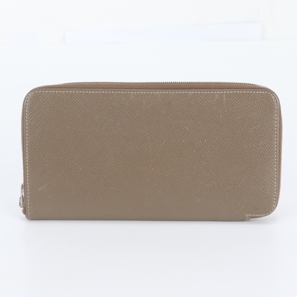 Hermes Azap Long Silk In □O Stamp Leather Wallet, Round Zipper, Men's & Women's